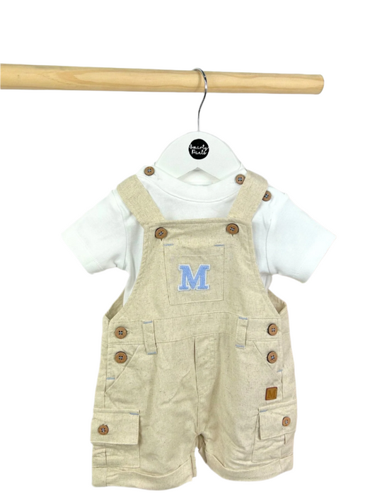 Felipe – Classic Boys Beige Dungaree Set