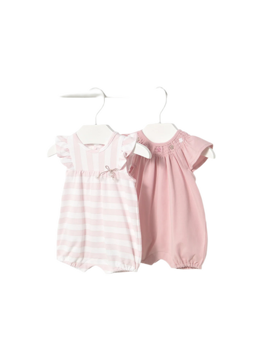 Evangeline – 2-Pack Soft Cotton Baby Girl Rompers